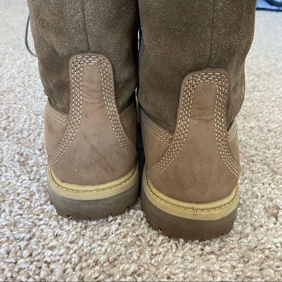 Timberland Women’s Taupe Teddy Fleece Boot - Picture 5 of 8